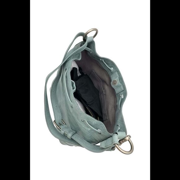 Frye Leather Melissa Drawstring Hobo Bag Sky - Picture 4 of 4